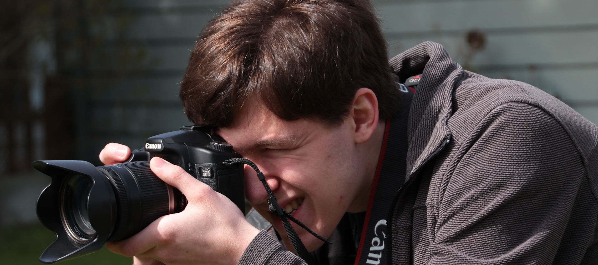 Isaac taking a picture